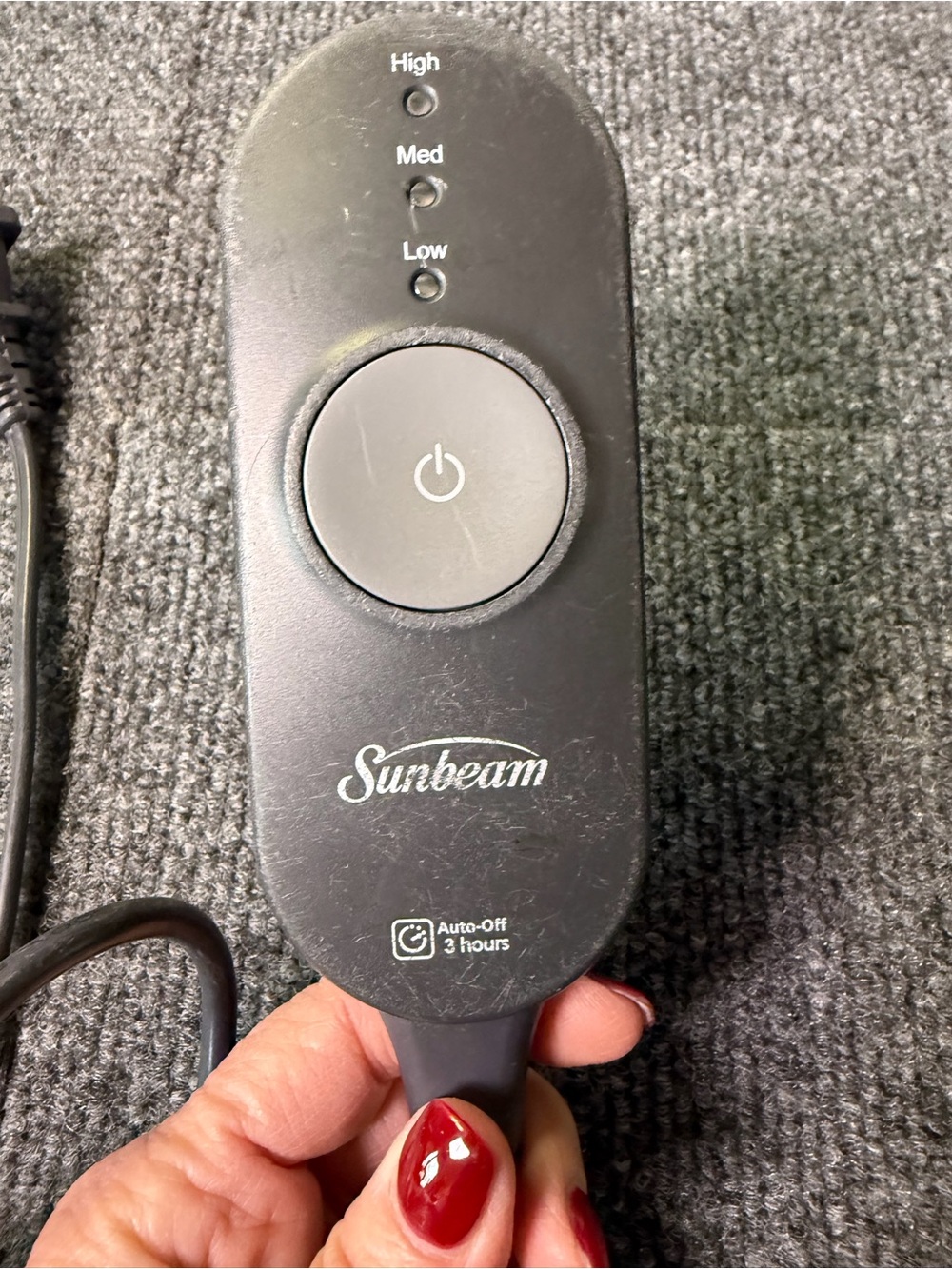 Sunbeam AA85 Heated Throw Blanket Replacement Controller Cord 3-Prong